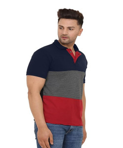 LEOTUDE Men T-Shirt || Regular Fit T-Shirt For Men || Plain T Shirt || Polo T-Shirt || T-Shirt (Polo Multicolor)