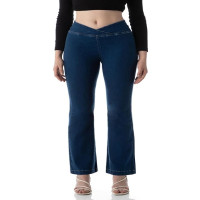 inkd-womens-flared-pull-on-jeans-mid-rise-stretchable-enzyme-wash-slant-waistband-jeans-for-women