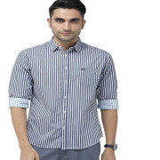 The Indian Garage Co Adult Men's Slim Fit Shirt (1019-SH18-01_Blue M)